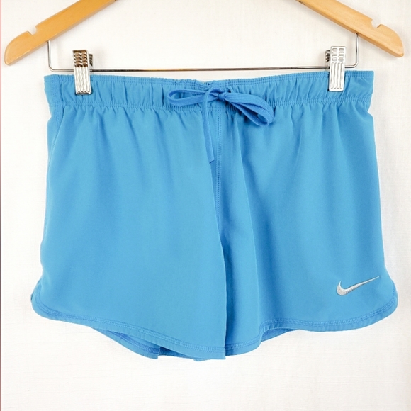 Nike Pants - Nike | Light Blue Tie Waist Athletic Shorts *